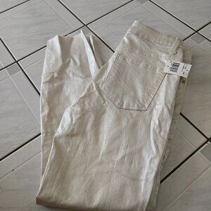 NWT Kut from the Kloth Charlize Cigarette Leg Coated Skinny Jeans Champagne 8